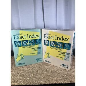 Lot‎ 2 Wausau Exact Index Heavy Cardstock Smooth Finish, 250 Sheets Green/ivory